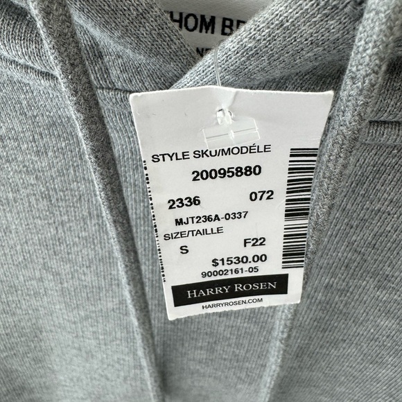 BNWT Thom Browne Ribbed Sleeves Hooded Sweater Size S (1) - Picture 3 of 6